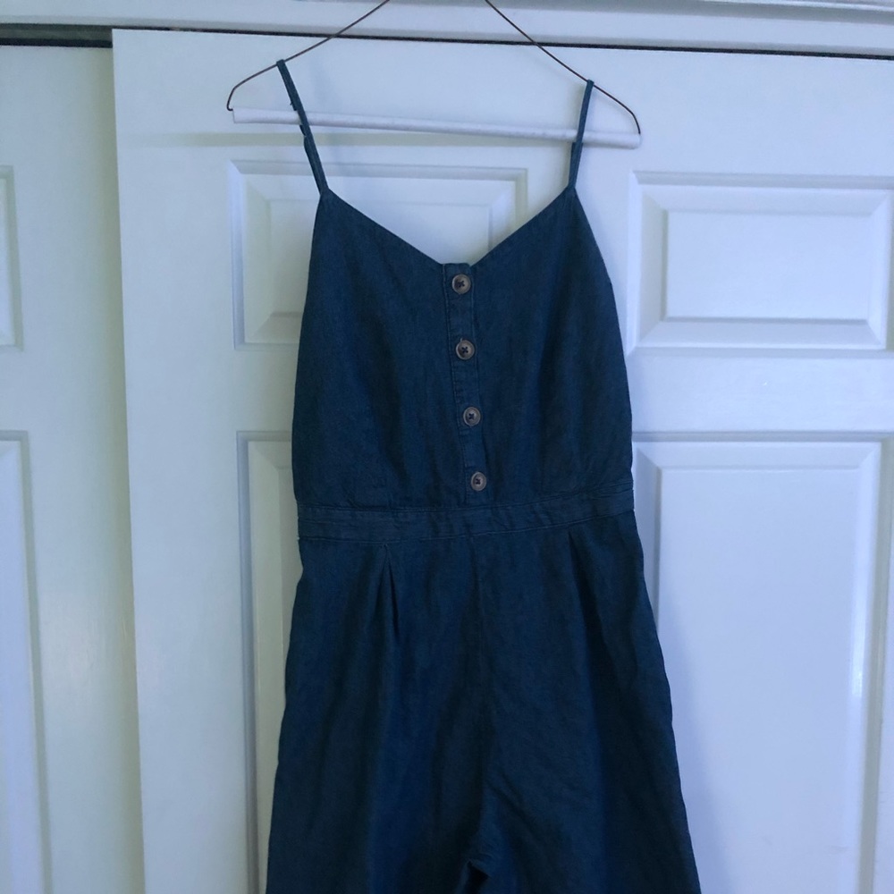 blue jean jumpsuit